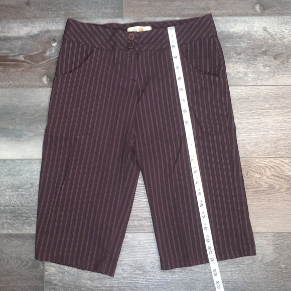 Anchor Blue Pinstripe Business Capri Slacks - Picture 5 of 7